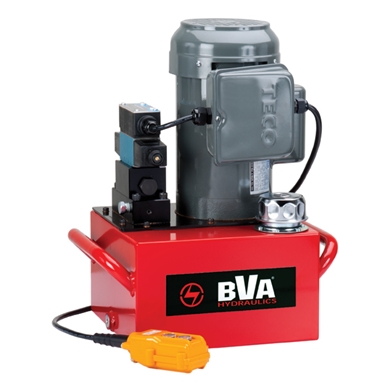 BVA Hydraulics Electric Pumps with Locking Solenoid Valve for Single Acting Cylinders PESL3010T