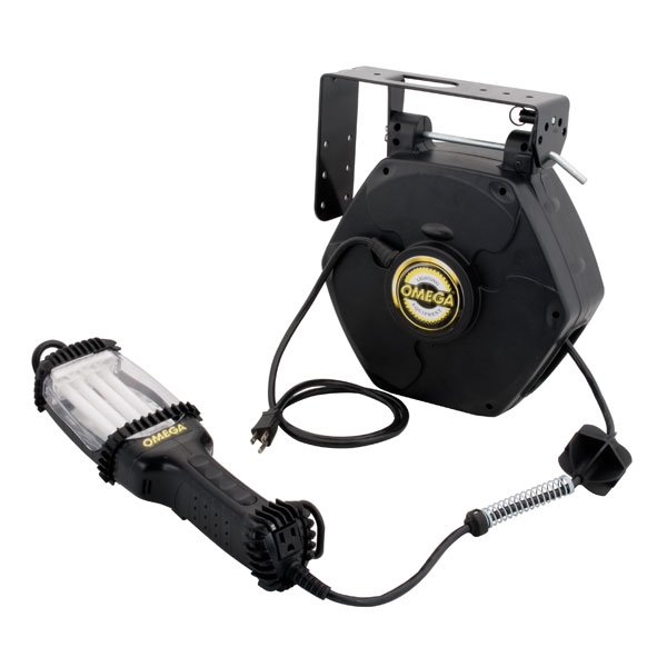 Omega Lighting 94306 50 ft Heavy Duty Plastic Reel with 26W Fluorescent Work Light