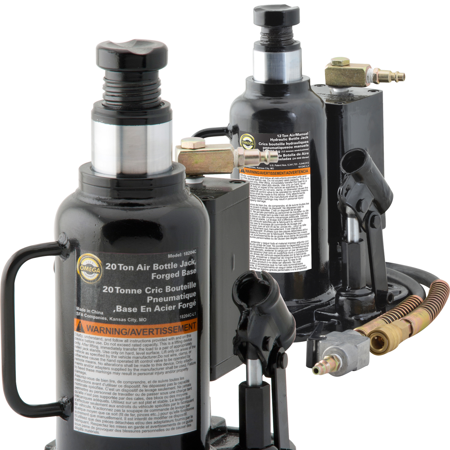 Omega Air Operated Bottle Jacks