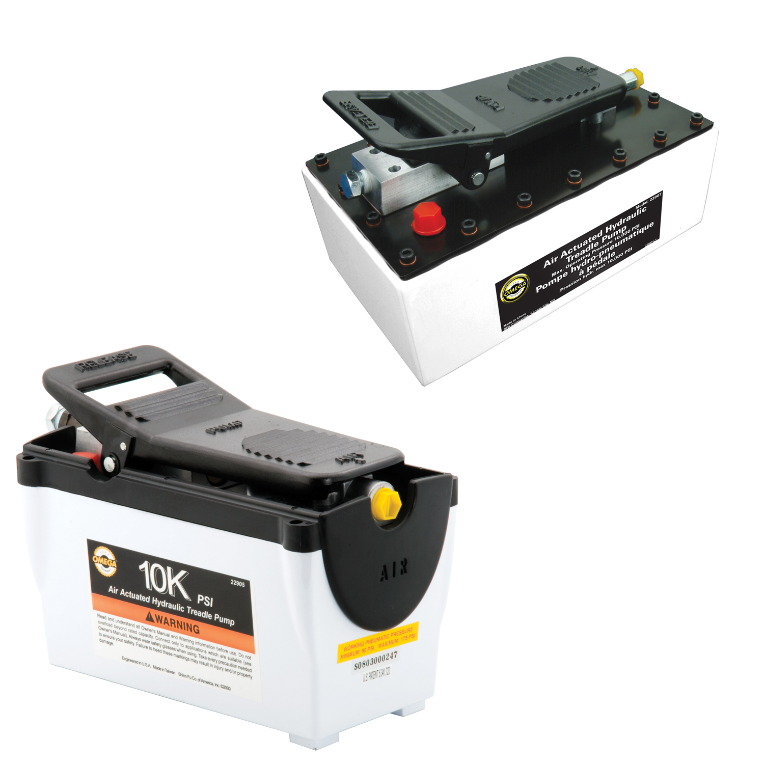 Portable Air-Actuated Foot Pumps